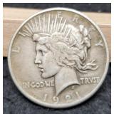 1921 Peace Dollar XF