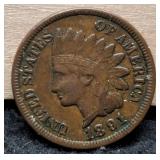 1891 Indian Head Cent XF
