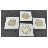 (4) F. Half Dollars: 1958-D, 59, 60-D, 61-D