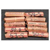 (10) Rolls S Mint Wheat Cents
