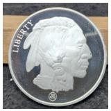 1 Troy Oz. Silver Buffalo/Indian Round