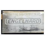 100 Troy Oz. Silver Bar By Engelhard w/