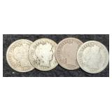 (4) Barber Dimes: