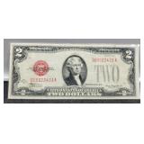 1928-D $2 Red Seal Note AU
