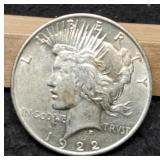 1922 Peace Dollar AU