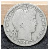 1906 Barber Half Dollar