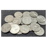 Lot w/ 20 Canada Mixed Date Nickels, No Silver