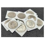(10) 1976-D V2 Ike Bicentennial Dollars
