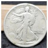 1917 W. Liberty Half Dollar F