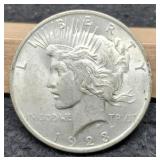 1923 Peace Dollar AU