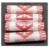 (4) Rolls 2009 L. Cents BU "Log Cabin"