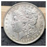 1887 Morgan Dollar AU