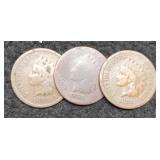 (3) Indian Head Cents: 1880, 81, 82