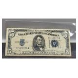 1934D $5 Silver Certificate Note