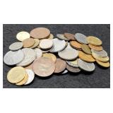Lot w/ 50 World Coins, Nice MIx Of Dates & Nations