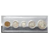 1914 5 Coin Year Set