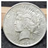 1922 Peace Dollar AU