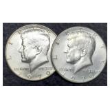 (2) 1970-D Silver Kennedy Half Dollars Unc.