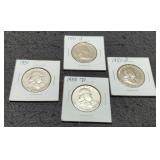 (4) F. Half Dollars: 1950-D, 51-P,D,S
