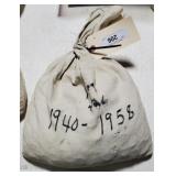 Bag Of 5,000 Wheat Cents 1940-1958