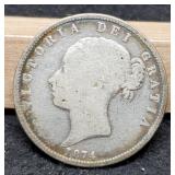 1874 Silver Great Britain Half Crown