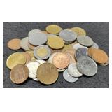Lot w/ 50 World Coins, Nice Mix Of Dates & Nations