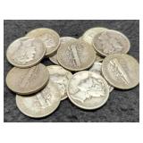 (14) Mercury Dimes 1937-1941