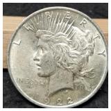 1922 Peace Dollar AU