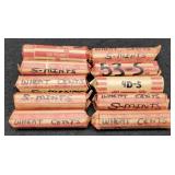 (10) Rolls S Mint Wheat Cents