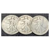 (3) W. Liberty Half Dollars w/ Weak Dates: