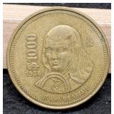 1988 Mexico 1000 Pesos Coin