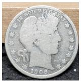1906-D Barber Half Dollar