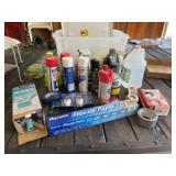 Tote Full of Housewares, Cleaners