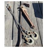 Bar, Pipe Wrench, Cable Hooks