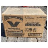 Sealed Case of Valvoline 15W-40 Oil
