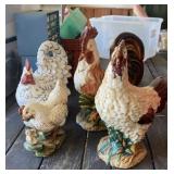 Ceramic and Resin Roosters & Hens