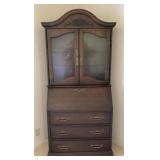 Mahogany Drop Front Secretary Cabinet