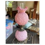 Pink Satin Gone with the Wind Lamp