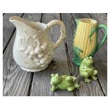 Frogs and Corn Pattern Dishes