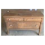 3 Drawer Oak Lowboy Dresser