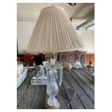 Table Lamp with 7' Hanging Prisms