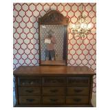 Stanley Lowboy Mirrored Dresser