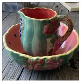Watermelon Bowl and Pitcher