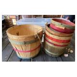 Large Lot of Apple Baskets in Tote