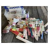 Large Lot of Zippers, Ribbon, Crafting