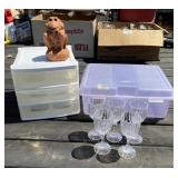 Storage Totes, Crystal and Frog