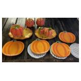 Fall Halloween Plates & Decorations