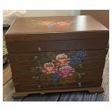 Pacconi Tole Painted Jewelry Box