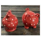 Pig and Rooster Jars