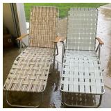 2 - Aluminum Framed Lounge Chairs